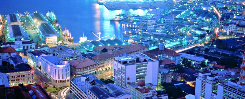 Port de Colombo de nuit