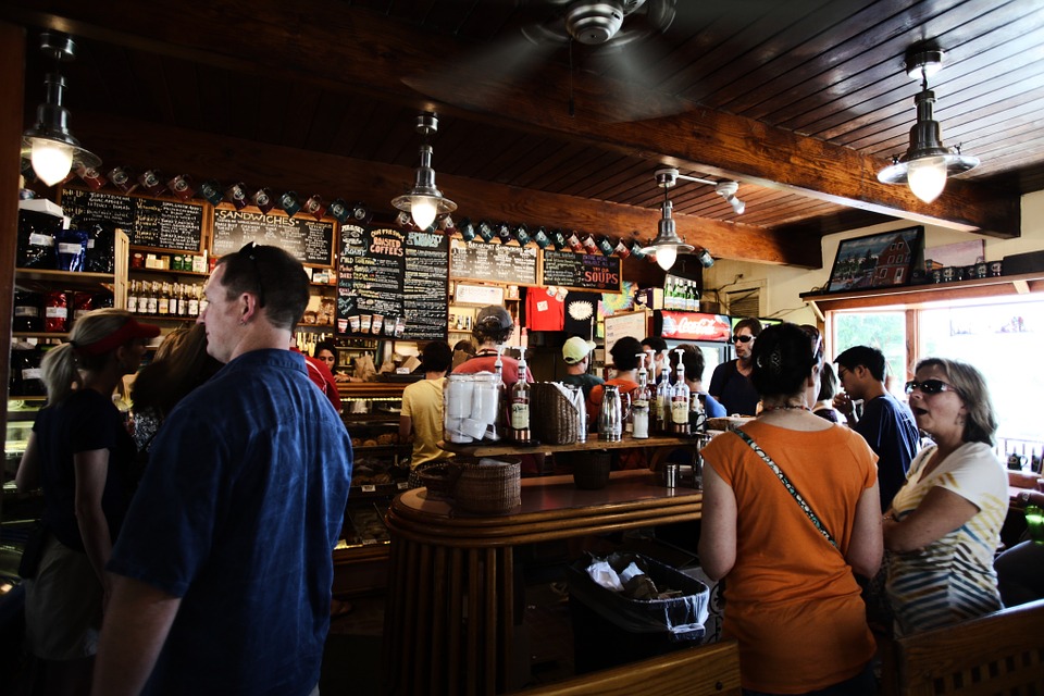 Intérieur d'un bar